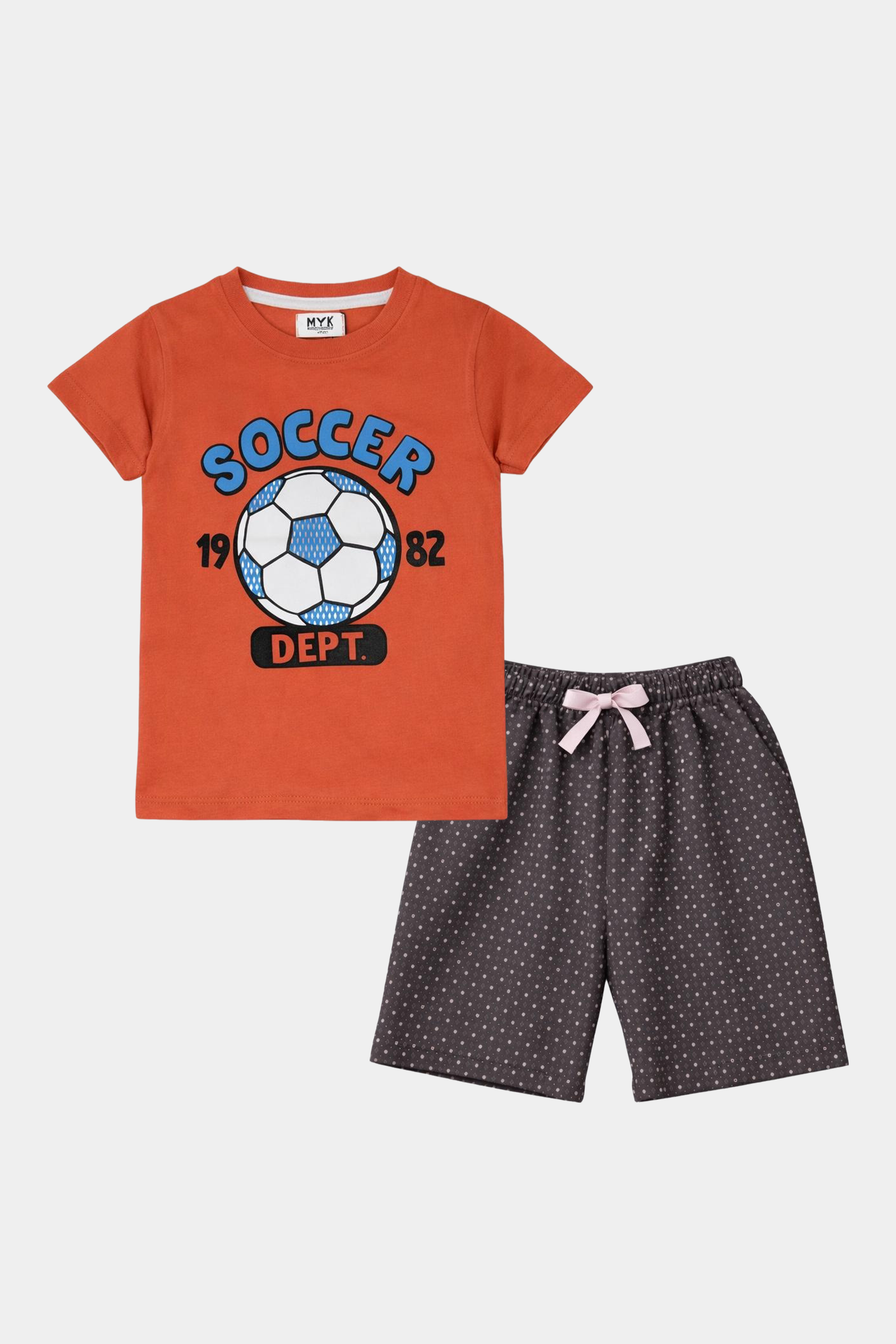 Soccer Dept. T-Shirt & Polka Shorts Set for Boys - MYK_Fatimas