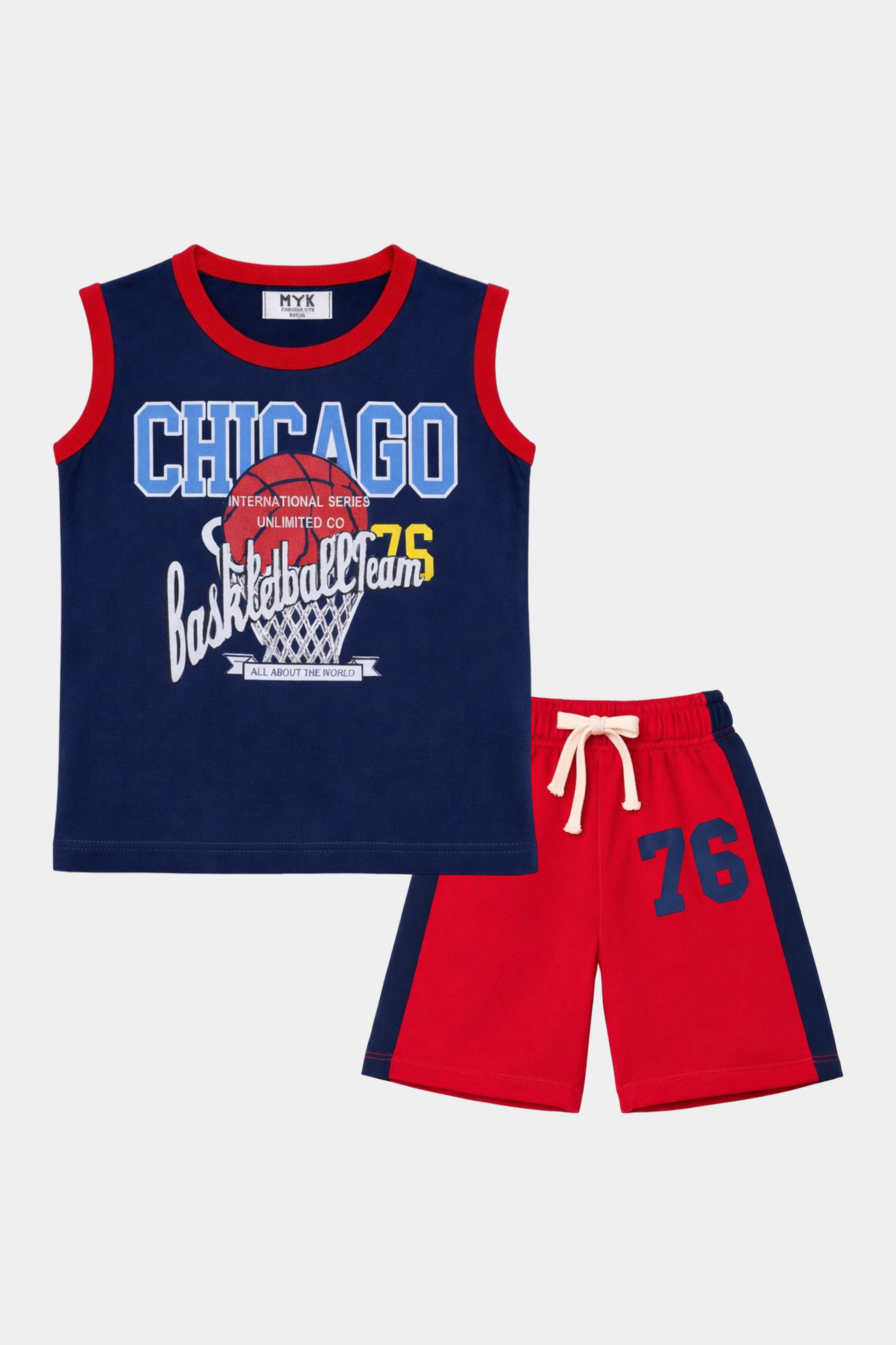 Chicago Basketball Sleeveless T-Shirt & Shorts Set - MYK_Fatimas