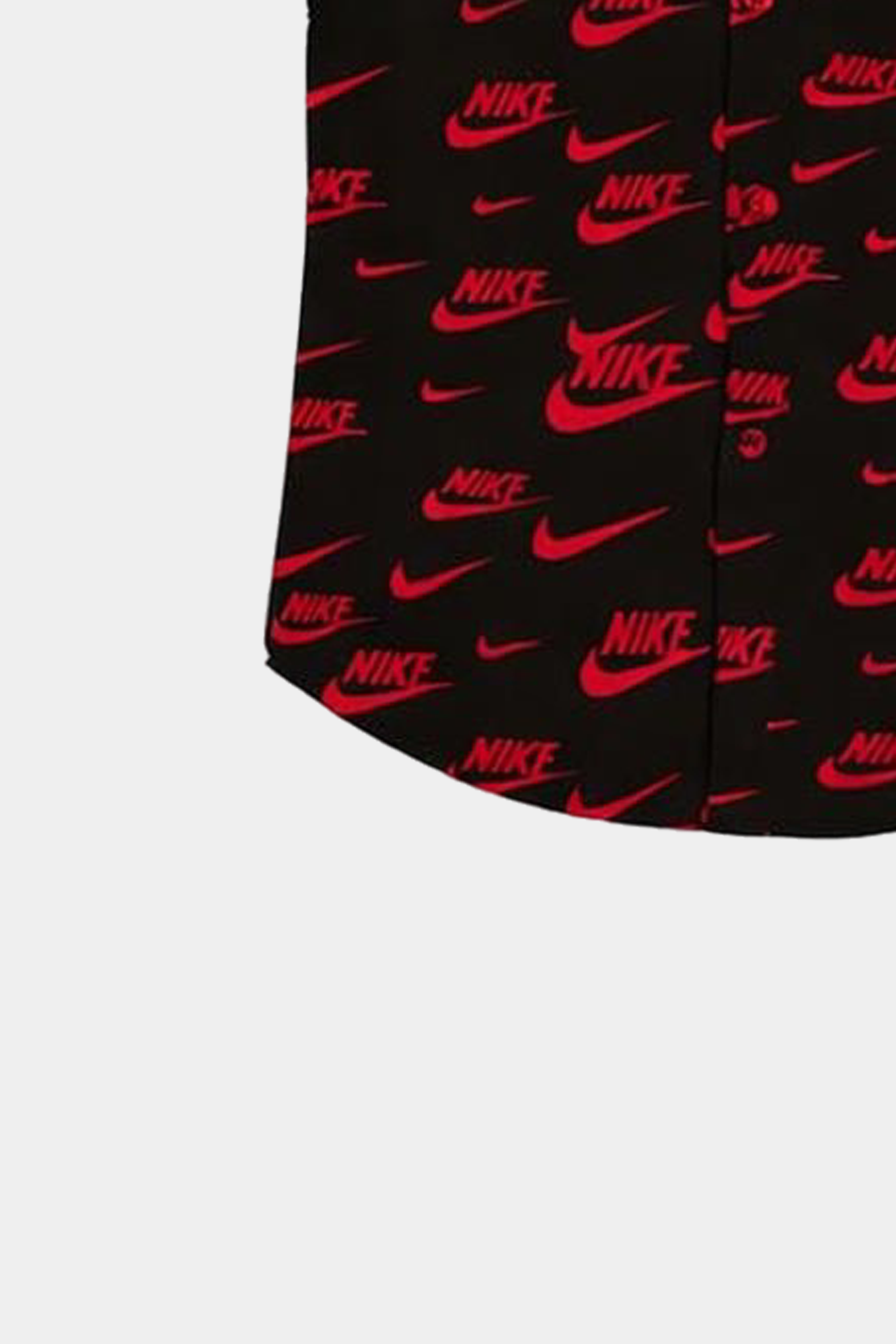 Bold Summer Linen Co-Ord Set – Black & Red Nike Print - MYK_Fatimas