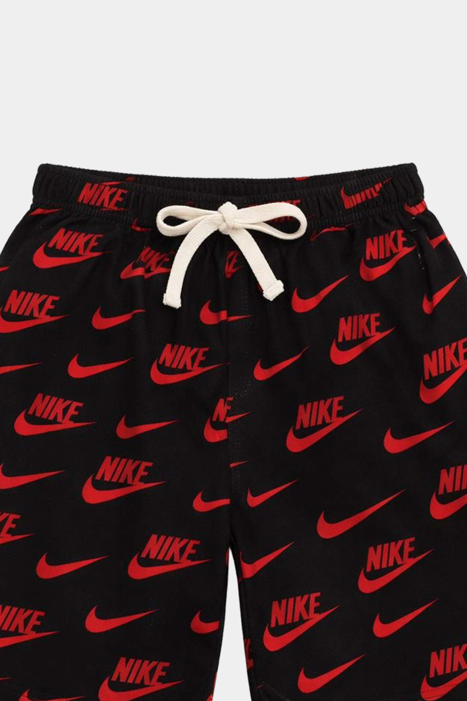 Bold Summer Linen Co-Ord Set – Black & Red Nike Print - MYK_Fatimas