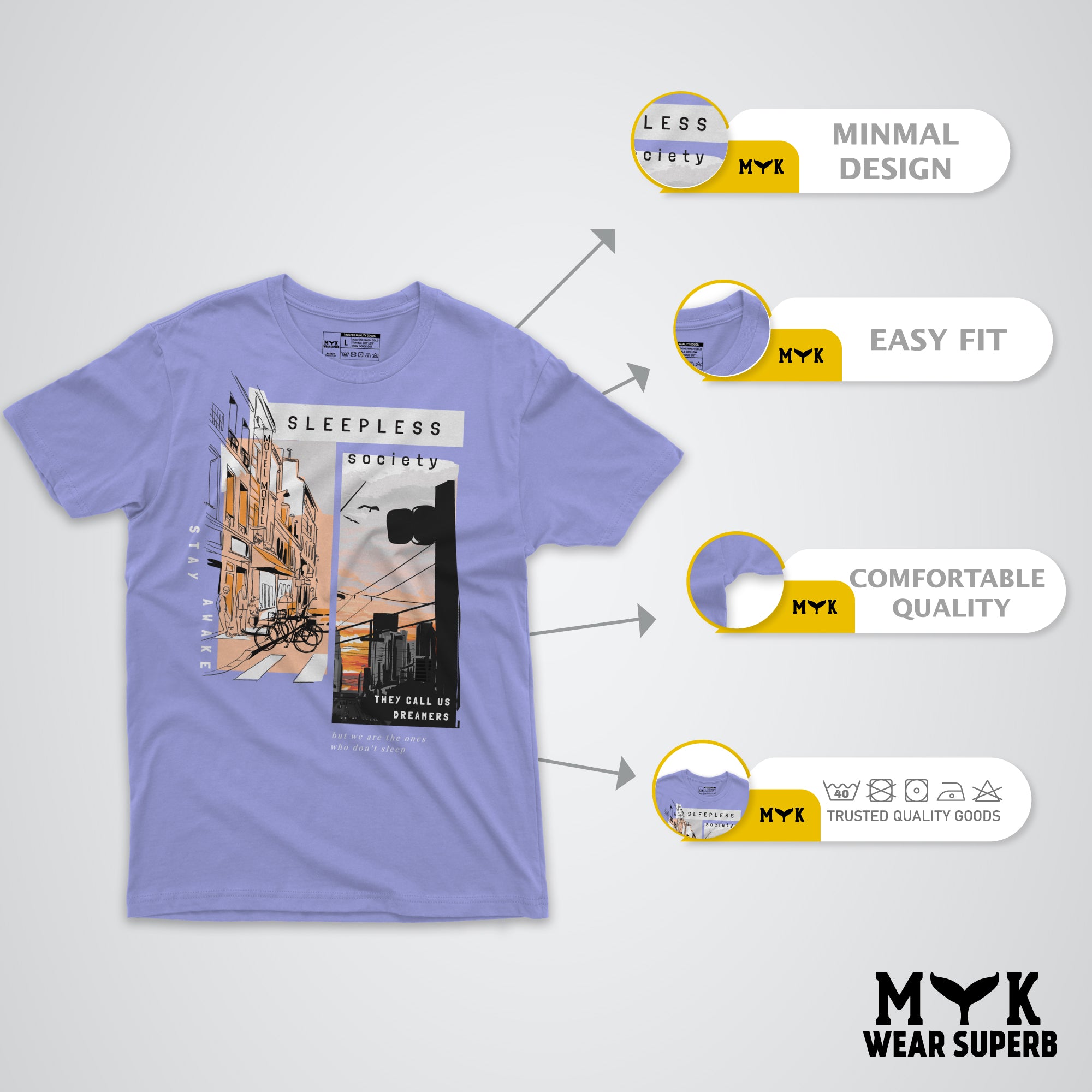 Sleepless Society T- Shirt For Men