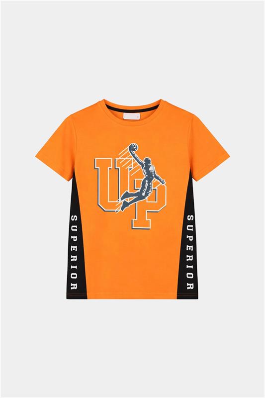 Boys' Orange Sports Summer Set – Superior Comfort & Style - MYK_Fatimas