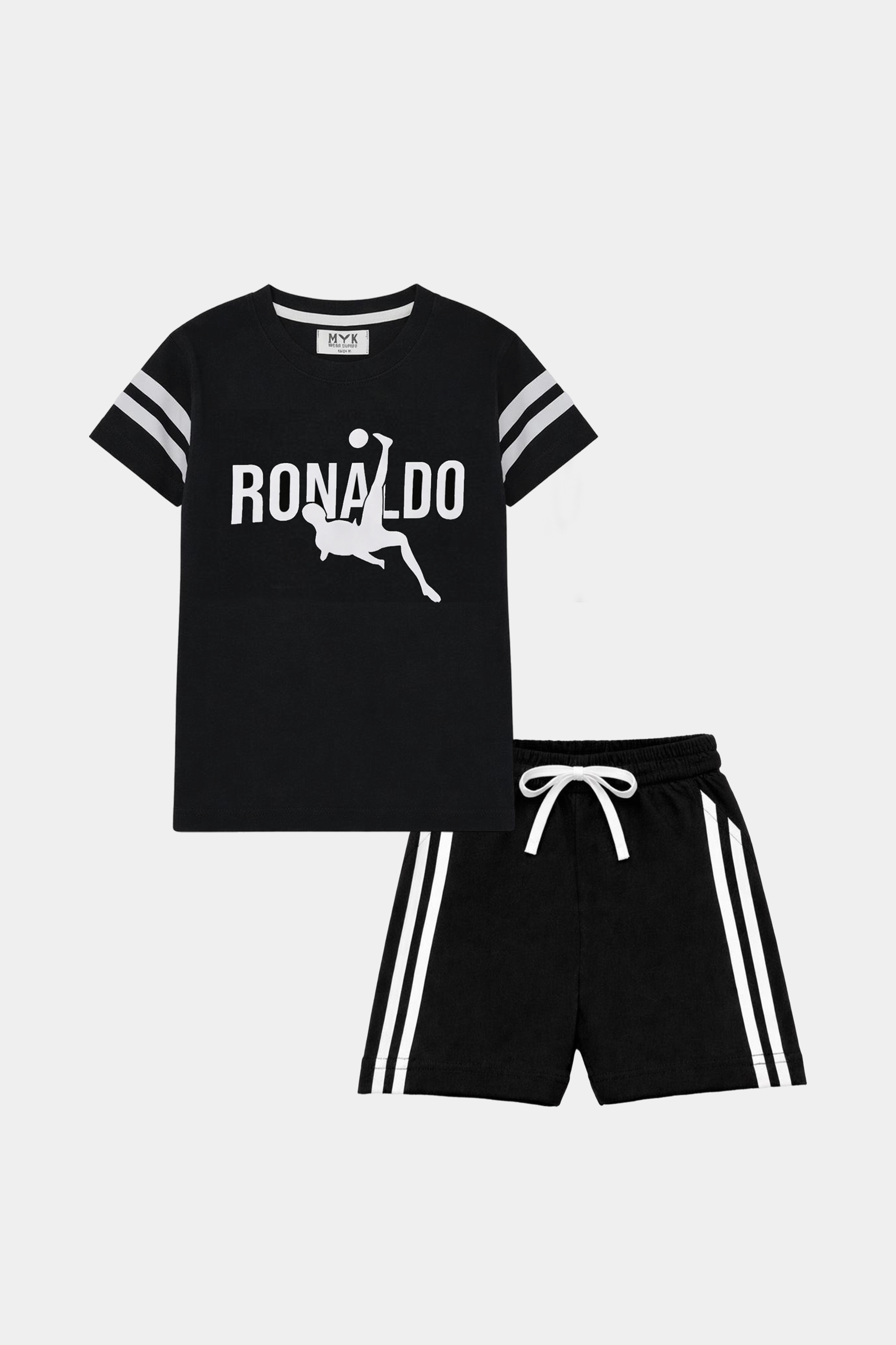 Ronaldo Inspired Black Summer Set for Boys - MYK_Fatimas