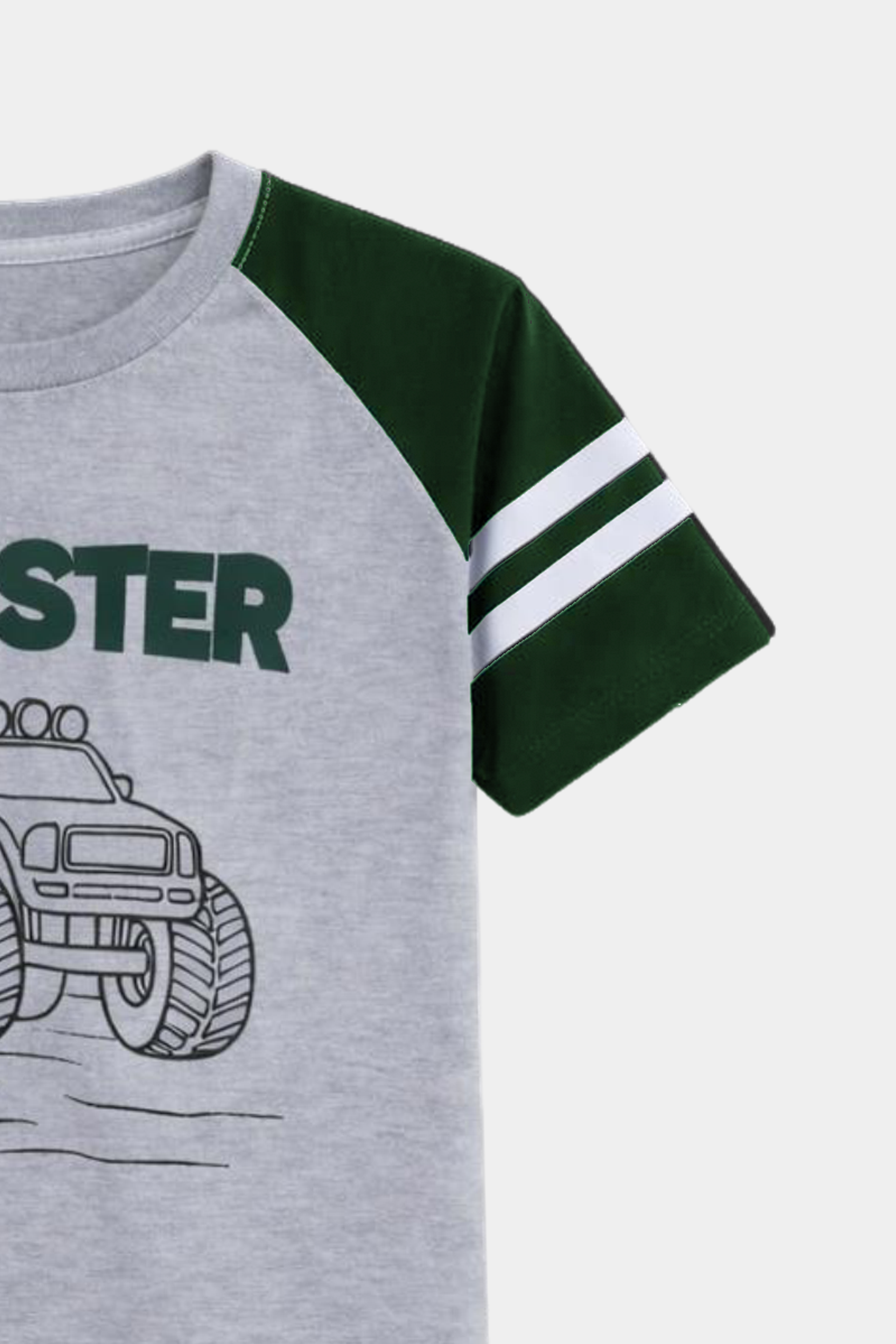 Monster Truck Printed T-Shirt & Shorts Set - MYK_Fatimas
