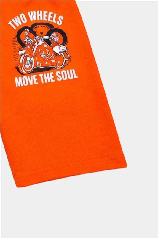 Two Wheels Kids Summer Set – Bold Black & Orange Biker Style - MYK_Fatimas