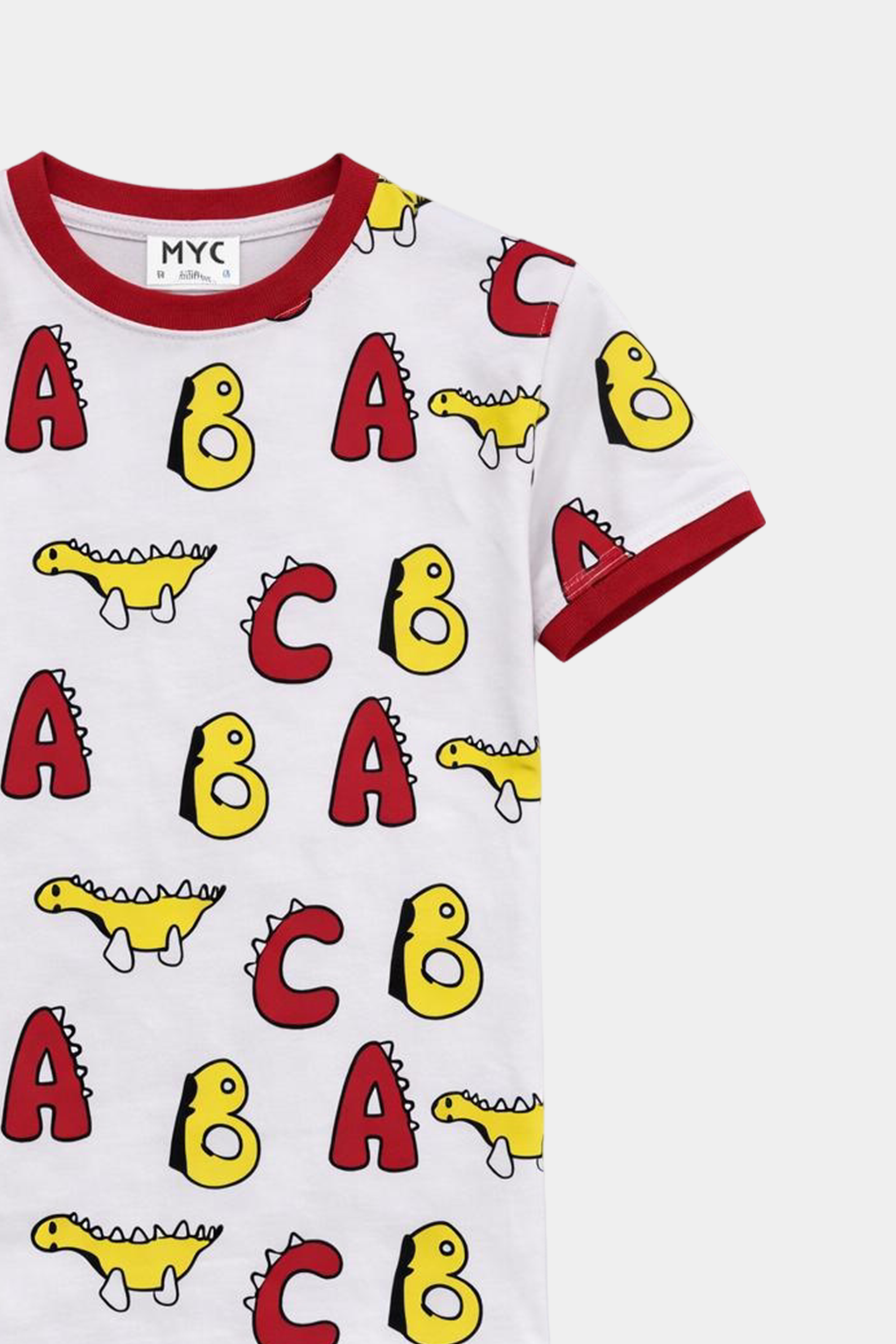 ABC Dino Print Kids Summer Set – Learn & Play in Style - MYK_Fatimas