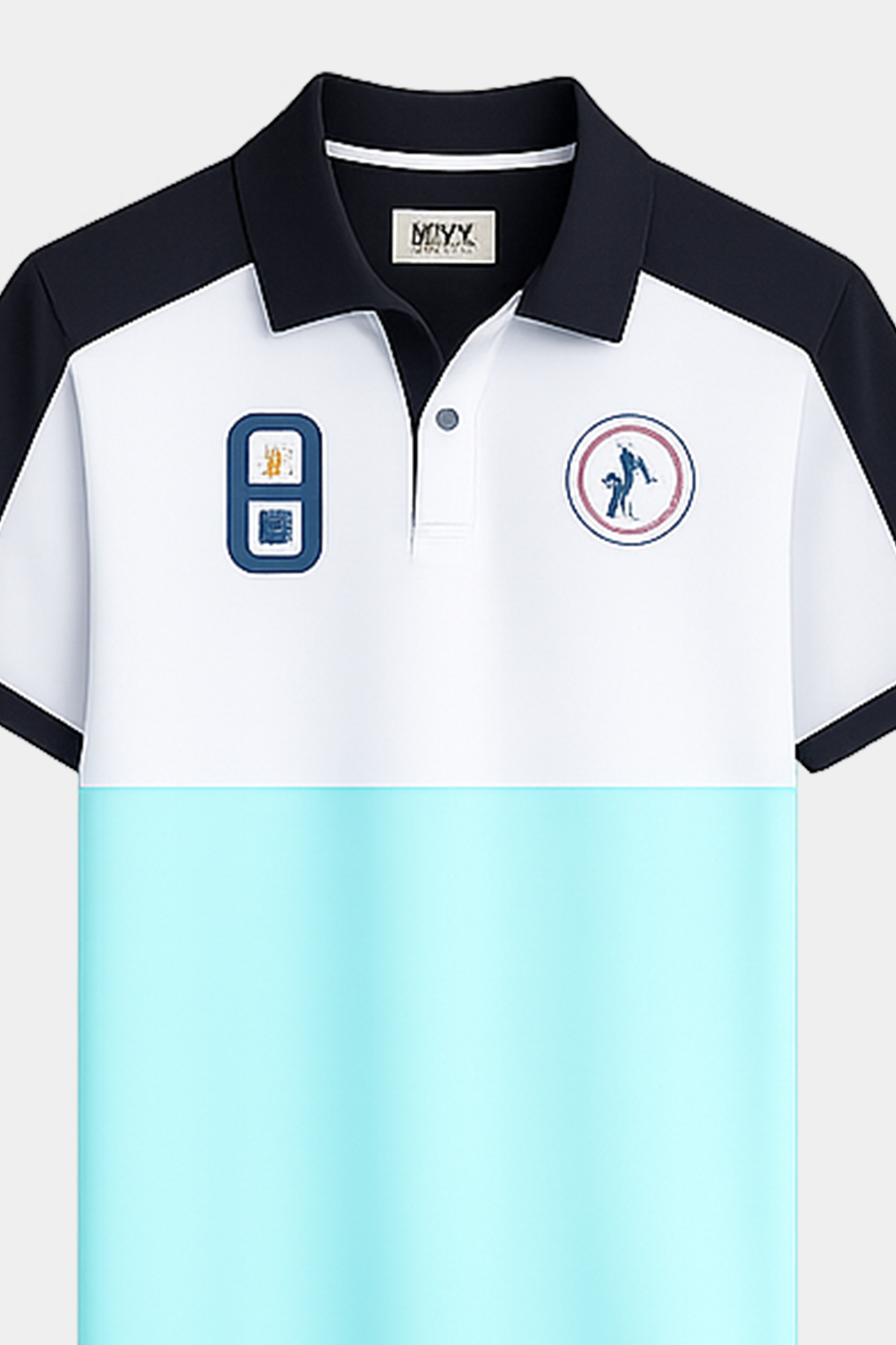 Polo Sky Blue , White & Black Stripped  T-Shirt Kids Wear imported - MYK_Fatimas