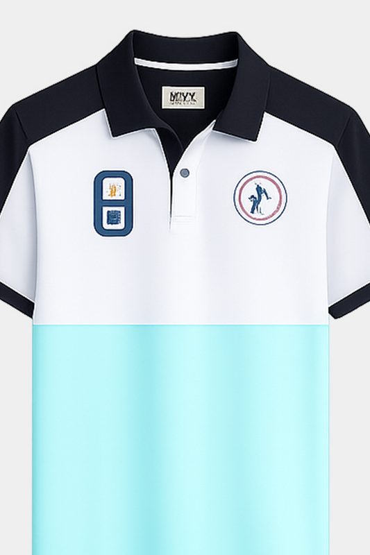 Polo Sky Blue , White & Black Stripped  T-Shirt Kids Wear imported - MYK_Fatimas