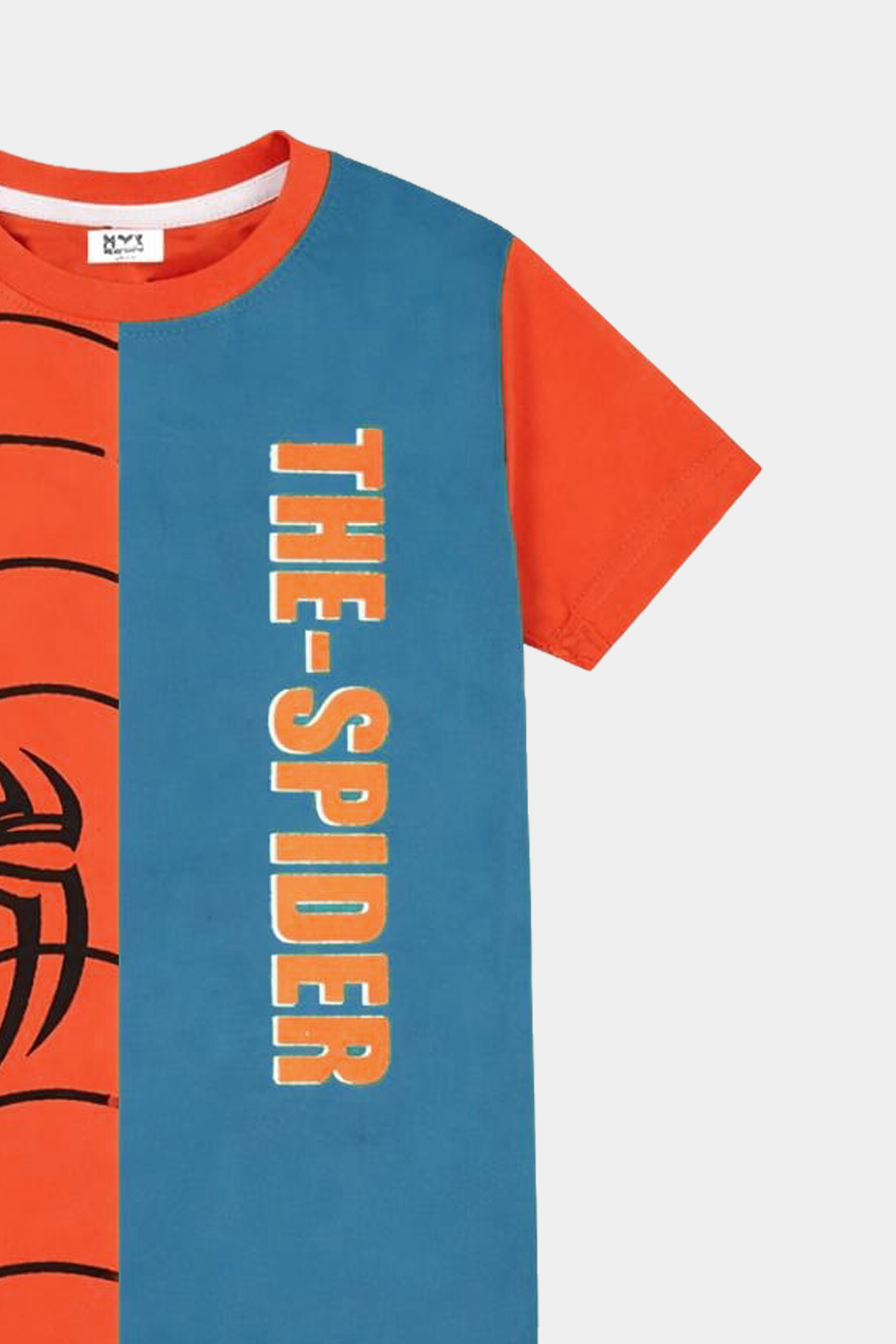 MYK The Spider Polo – Vibrant Orange & Blue Summer Essential - MYK_Fatimas
