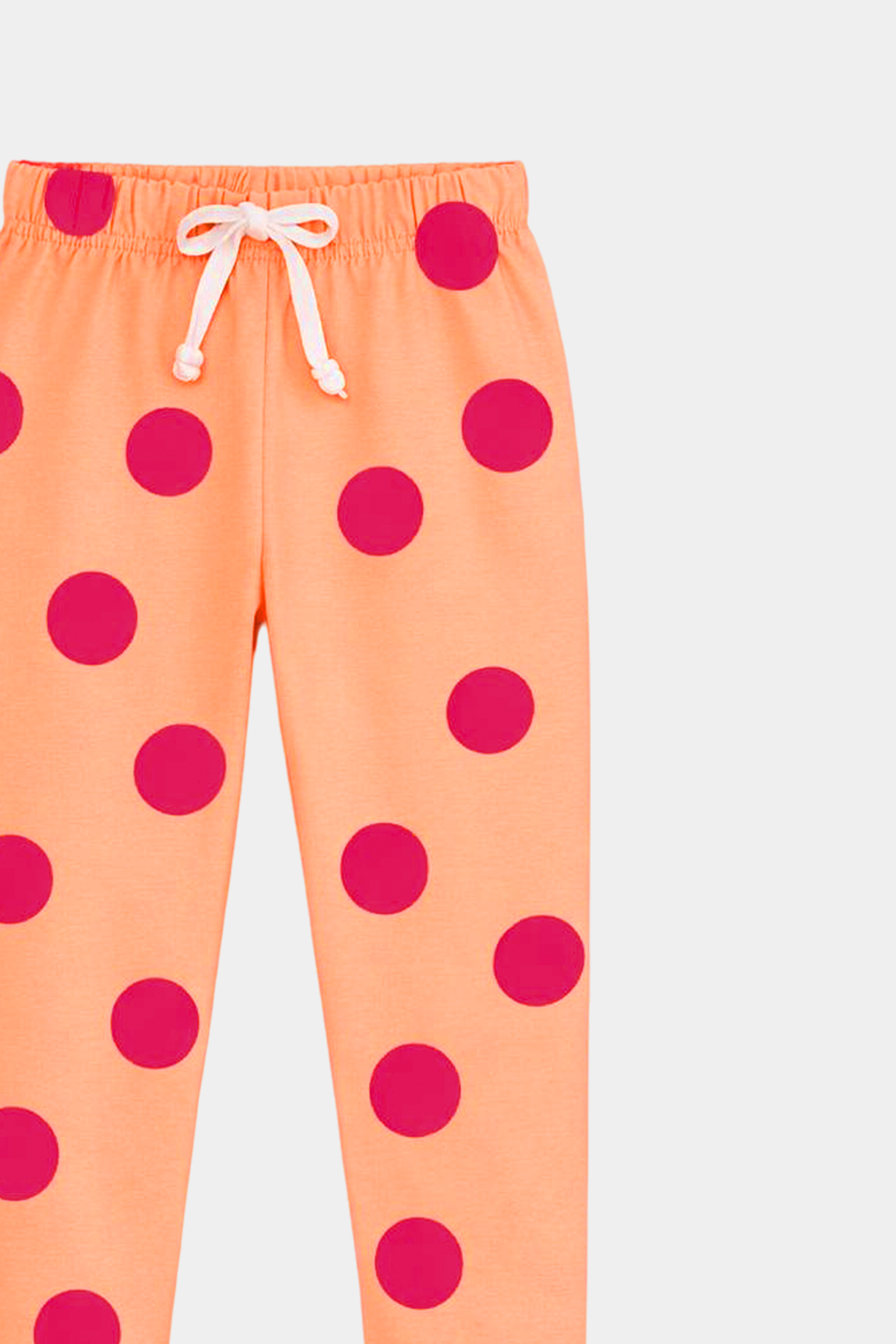 Girls' “A Happy Day” Bunny Polka Dot Summer Set – Peach & Pink - MYK_Fatimas