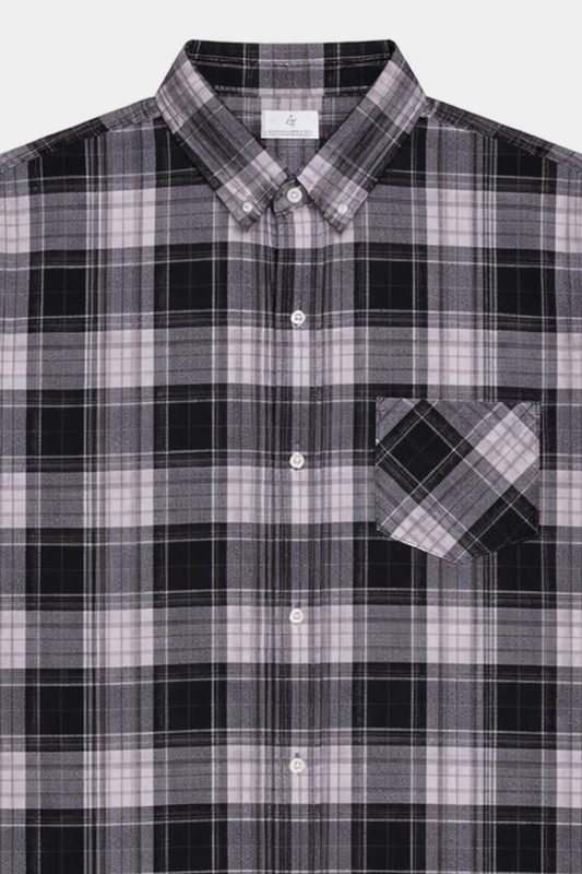 Boys’ Black & White Checkered Casual Shirt - MYK_Fatimas