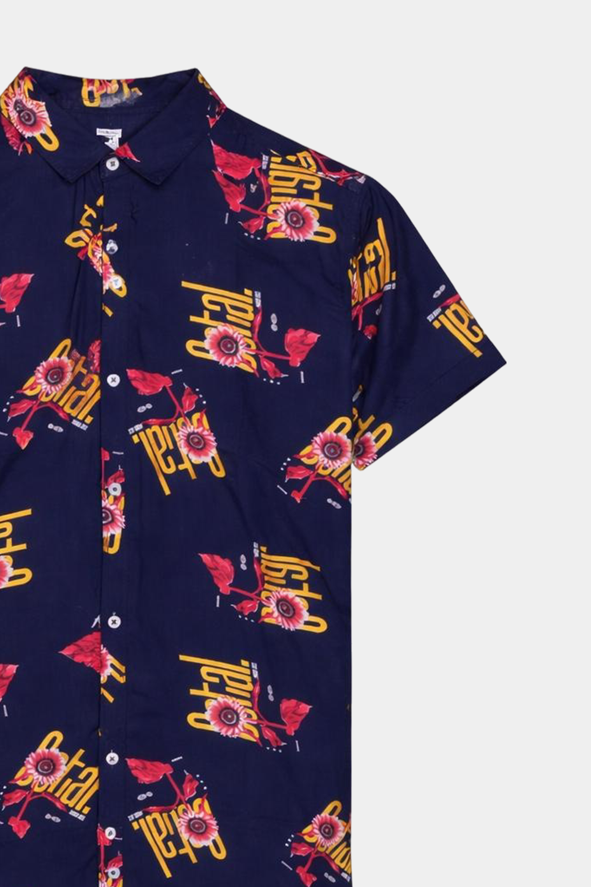 Boys' Printed Linen Shirt & Shorts Co-Ord Set – Navy Blue - MYK_Fatimas