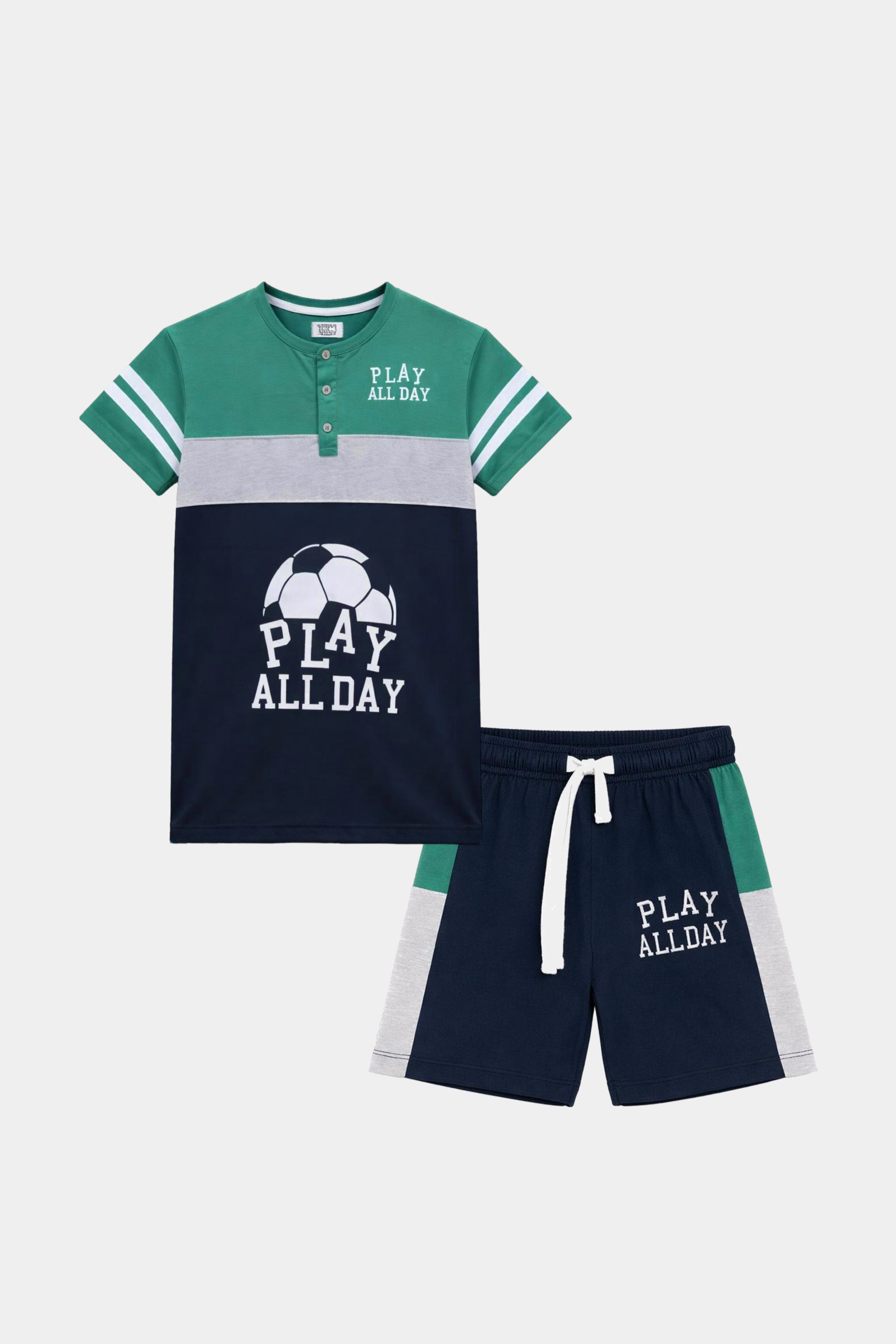 Play All Day Boys Cotton Summer Set – Sporty Colorblock Style - MYK_Fatimas
