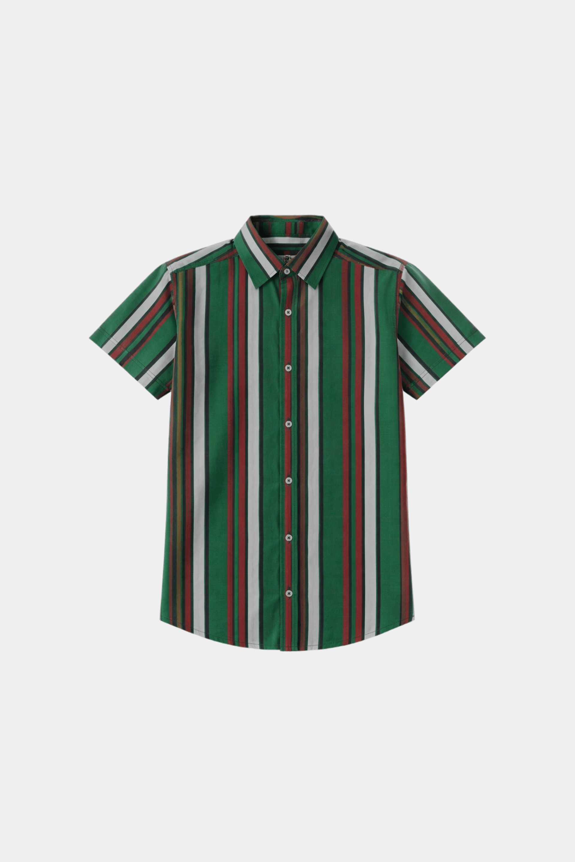 Boys Green Striped Shirt & Shorts Summer Outfit Set - MYK_Fatimas