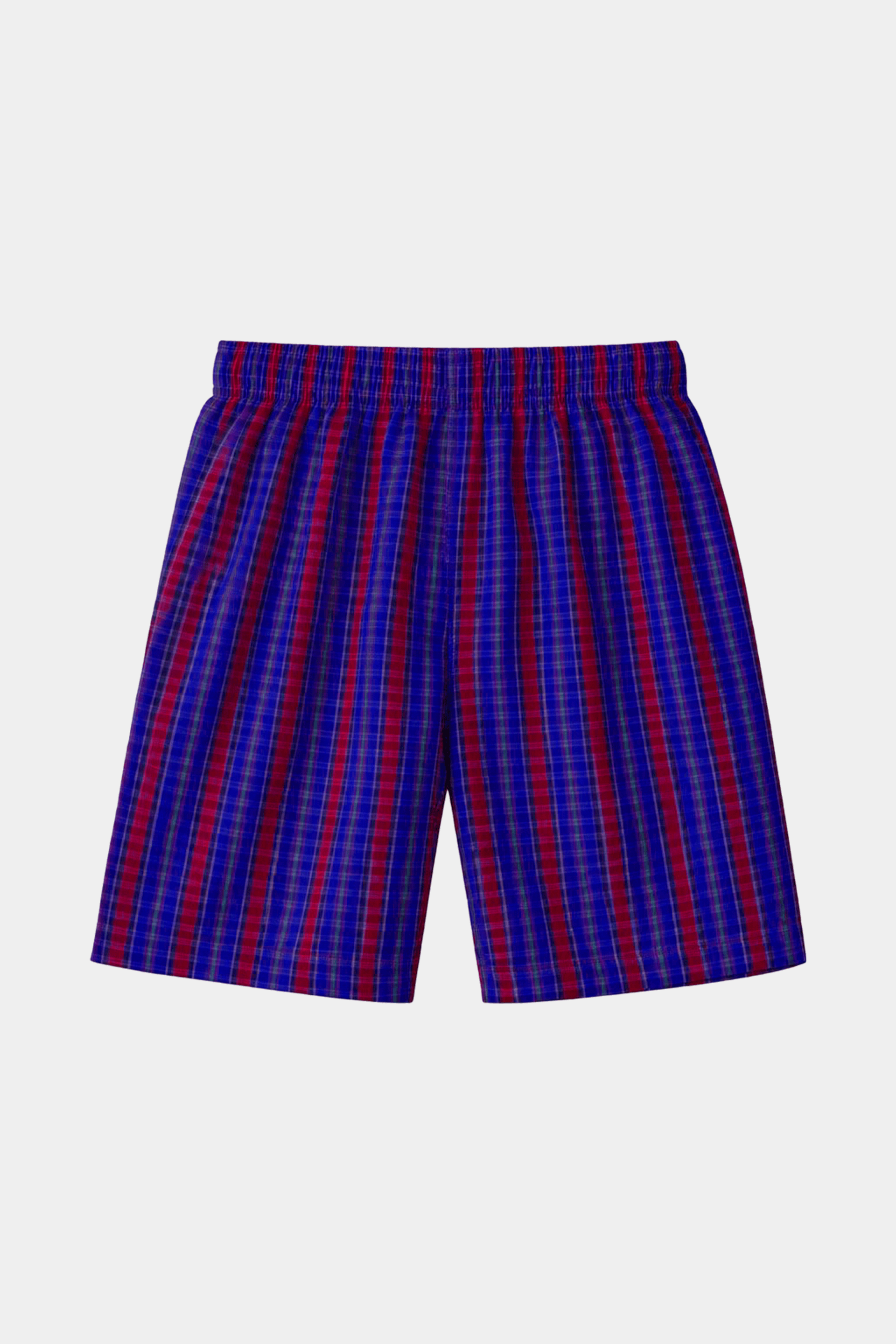 Boys Red & Blue Checkered Shirt & Shorts Set - MYK_Fatimas