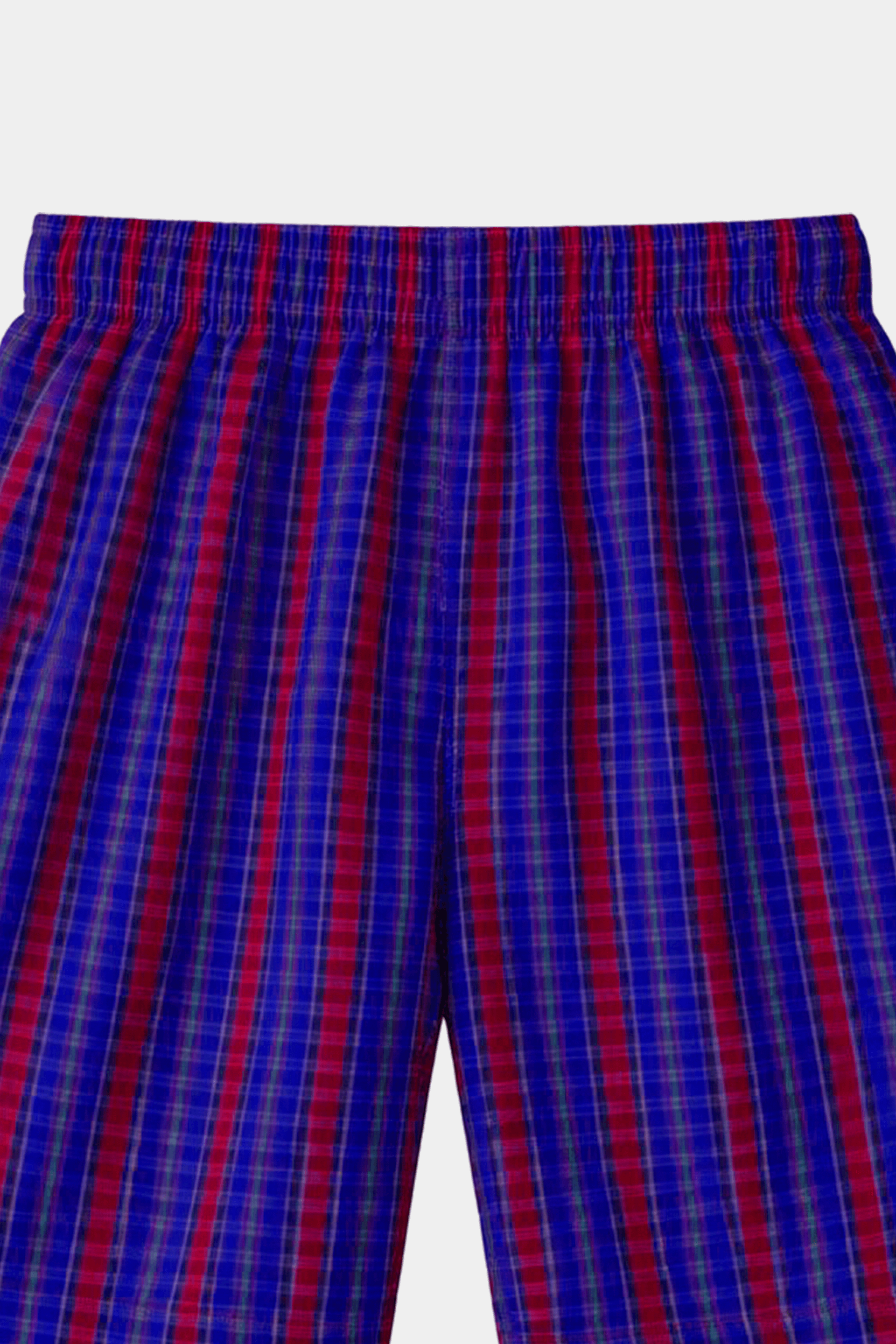 Boys Red & Blue Checkered Shirt & Shorts Set - MYK_Fatimas