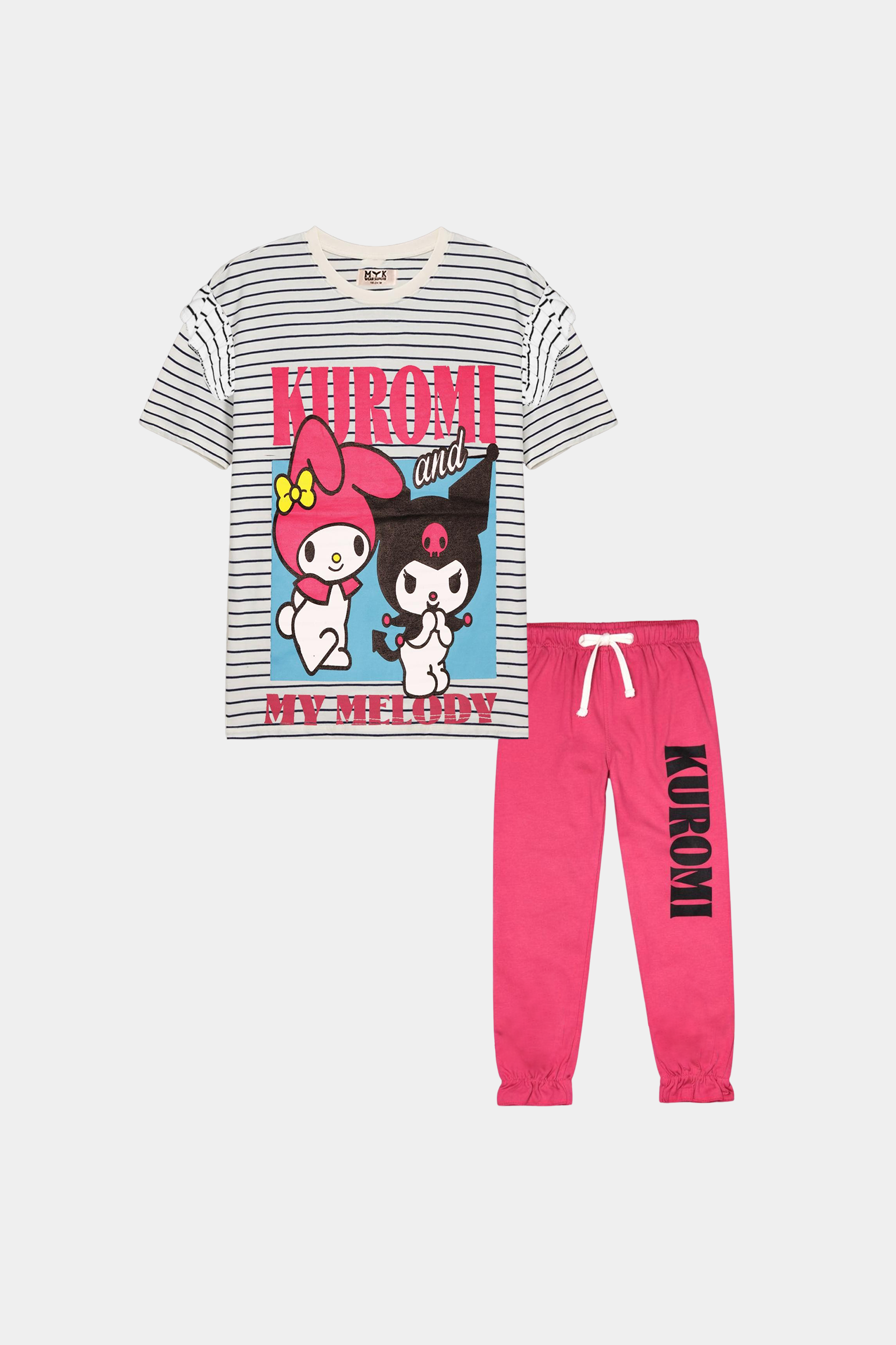 Kuromi & My Melody Girls' Summer Night Suit – Stylish & Comfy - MYK_Fatimas