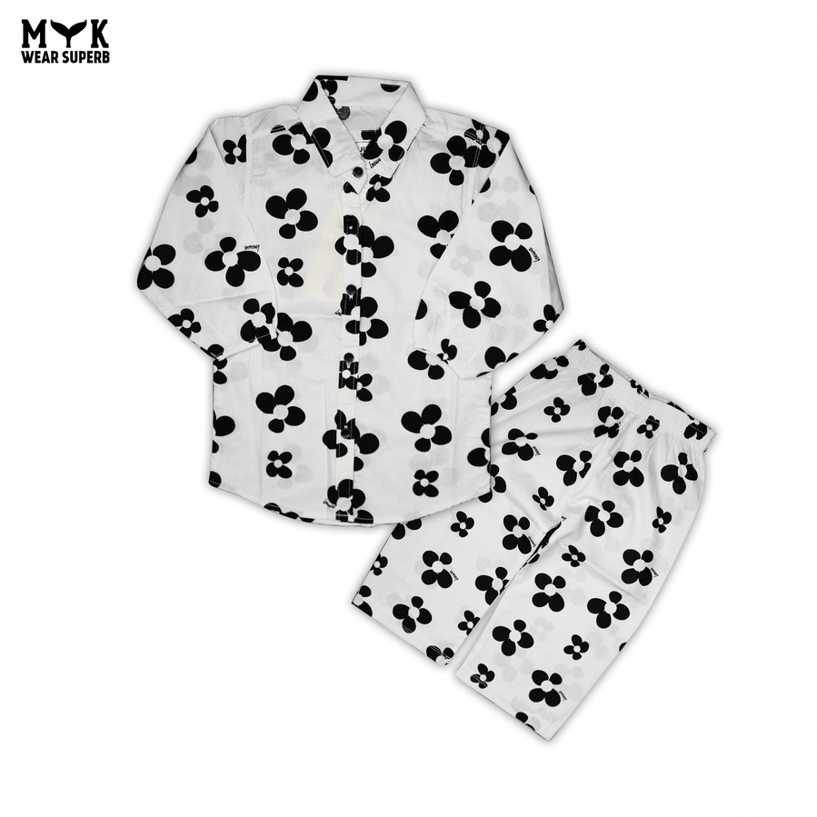 Black Floral Summer Suit