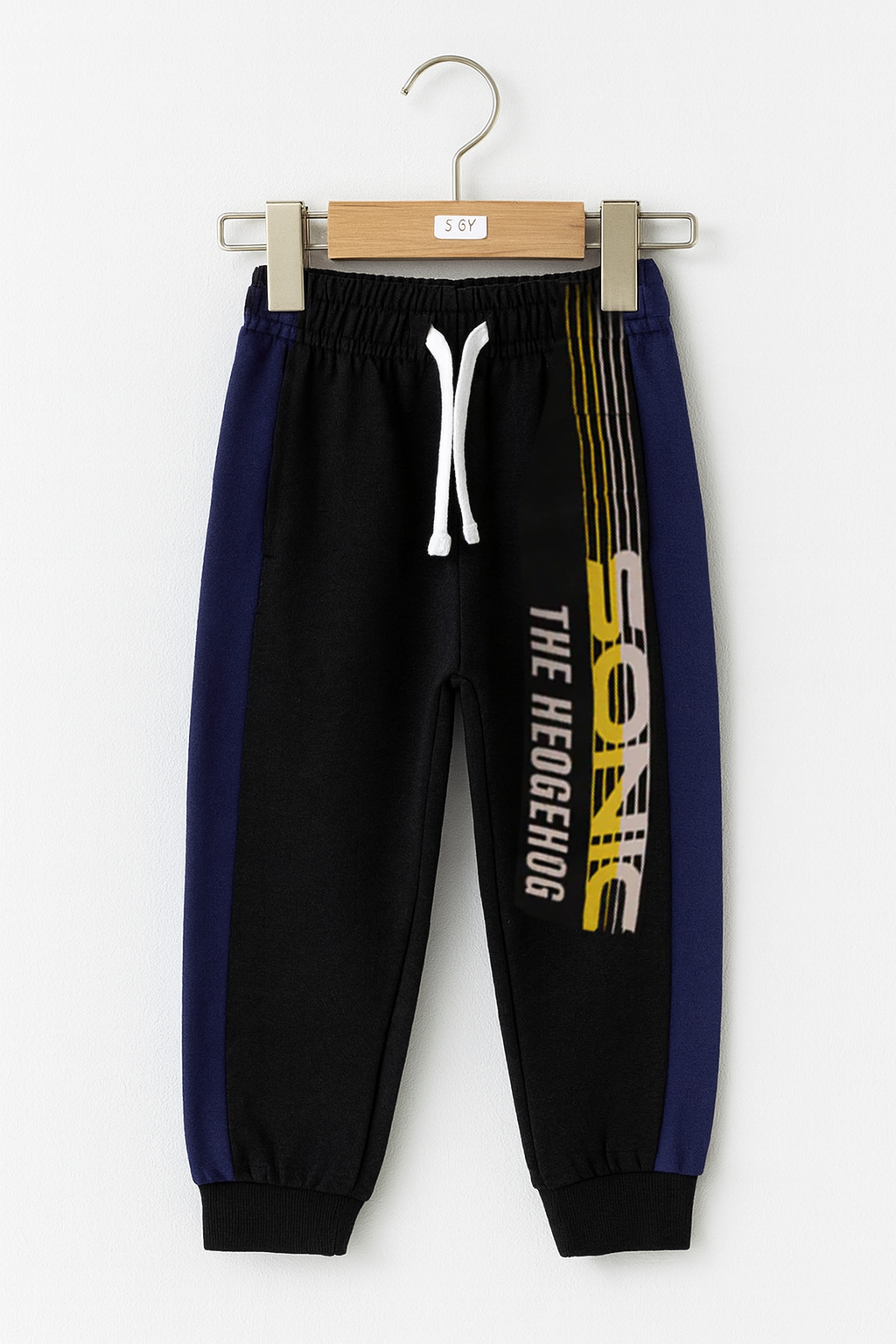 Kids Sonic Blue & Black Fleece Hoodie With Pocket Trouser Premium Quality Set