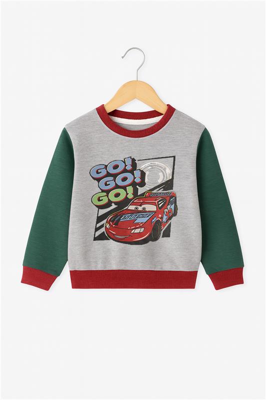 Baby Boy Green Go Go Car Sweatshirt With Blue Anker Trouser 2 Piece Imported Set