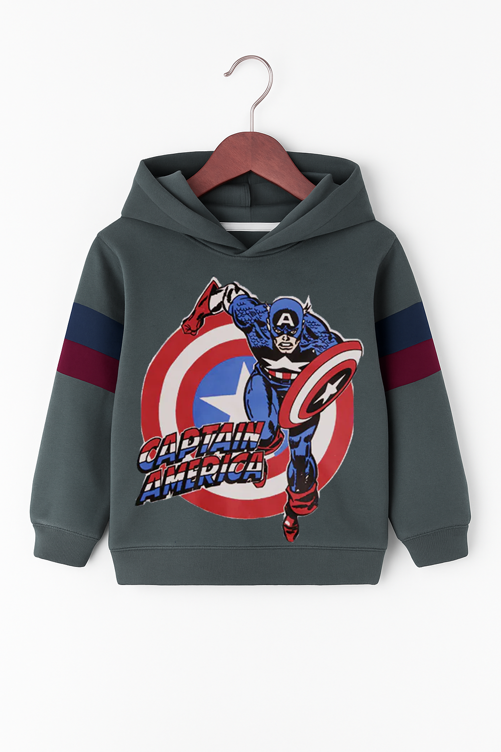Baby Boys Captain America Hoodie And Panel  Trouser With Dori Outfit Set
