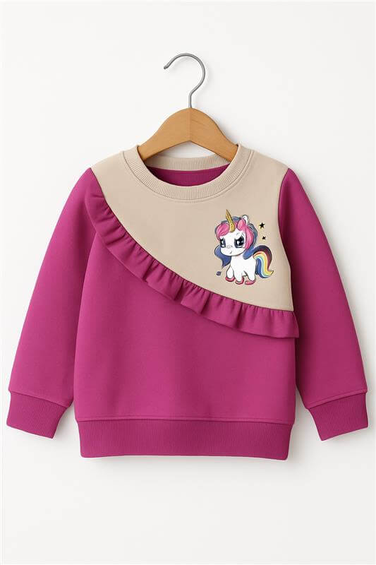  Pink & Beige Unicorn Sweat Suit 