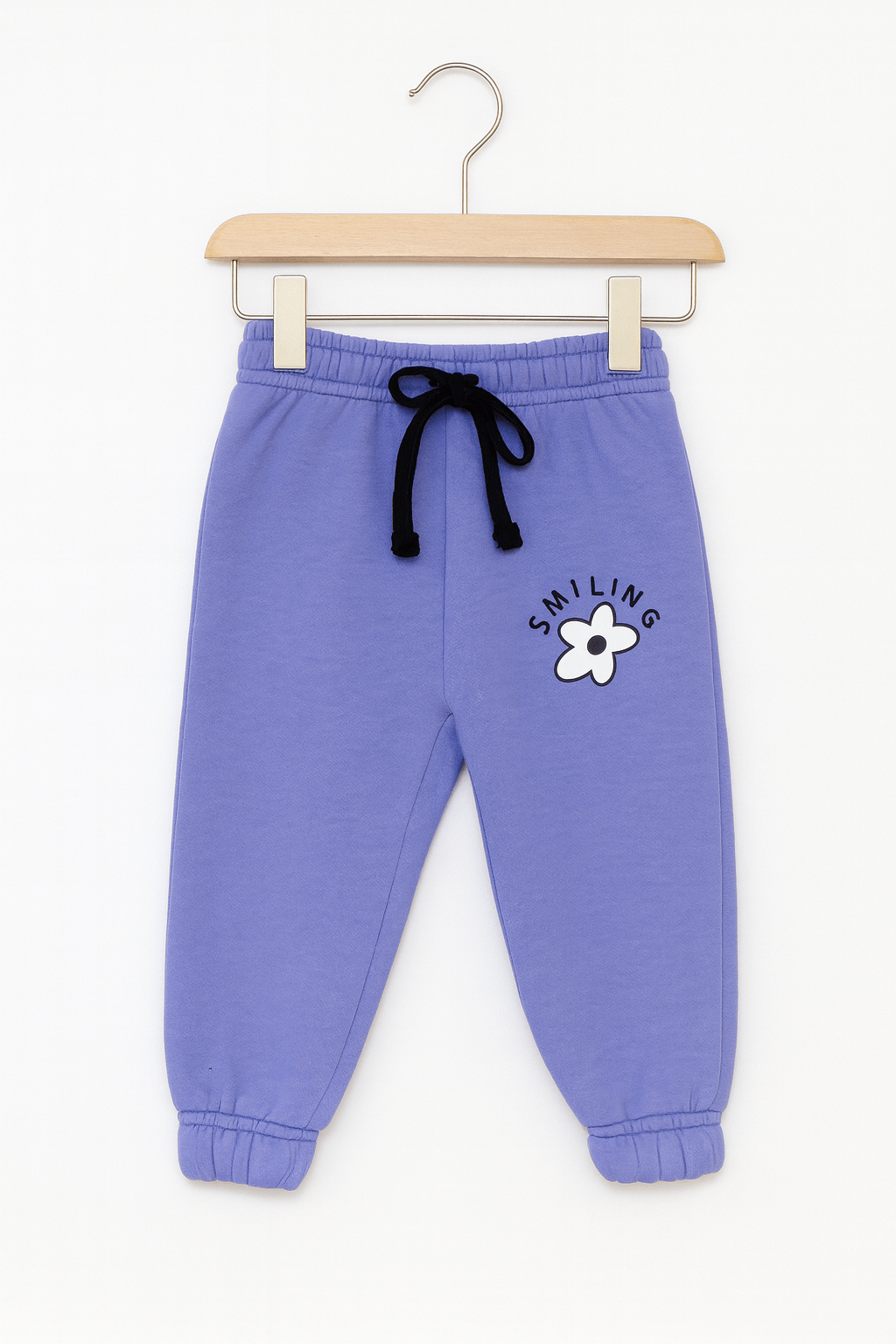 Girls Keep Smiling Grey & Purple Flower Tracksuit