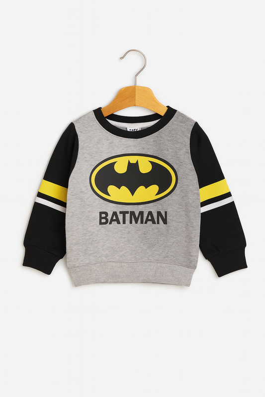 Batman Fleece Tracksuit For kids Grey & Black With Dori Trouser Premium Quality Set