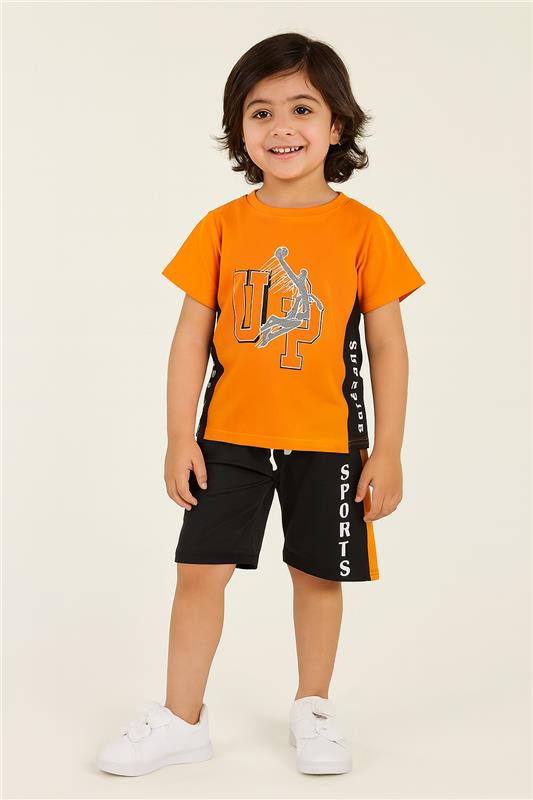 Boys' Orange Sports Summer Set – Superior Comfort & Style