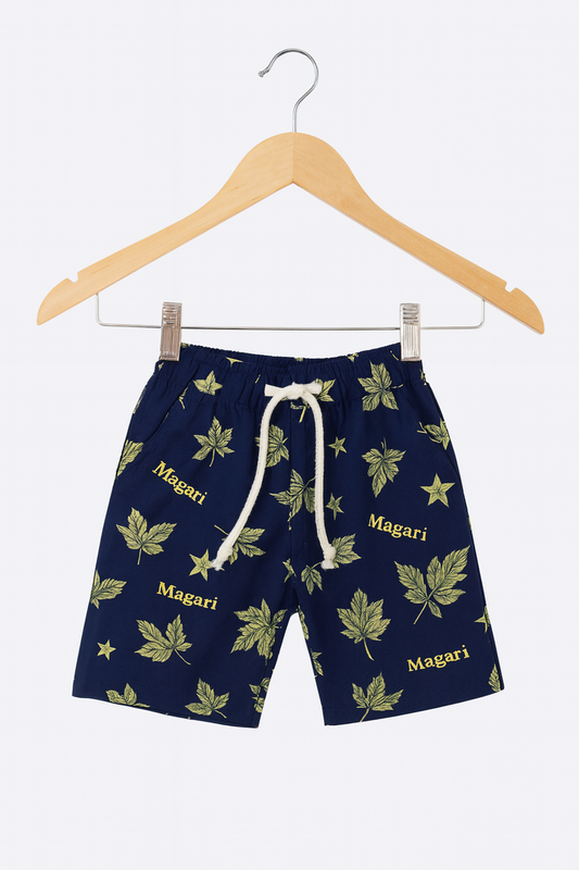 Boys Navy Blue Linen Co-Ord Set 