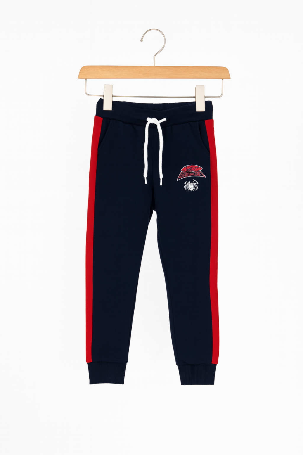 Red & Navy Blue  Spider Man Pocket Hoodie With Panel Trouser 2pcs Premium Quality Set