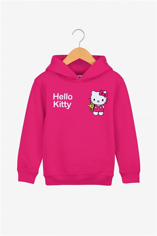 Hello Kitty Pink Hoodie With Grey Pocket Trouser 2pcs  Premium Quality Set