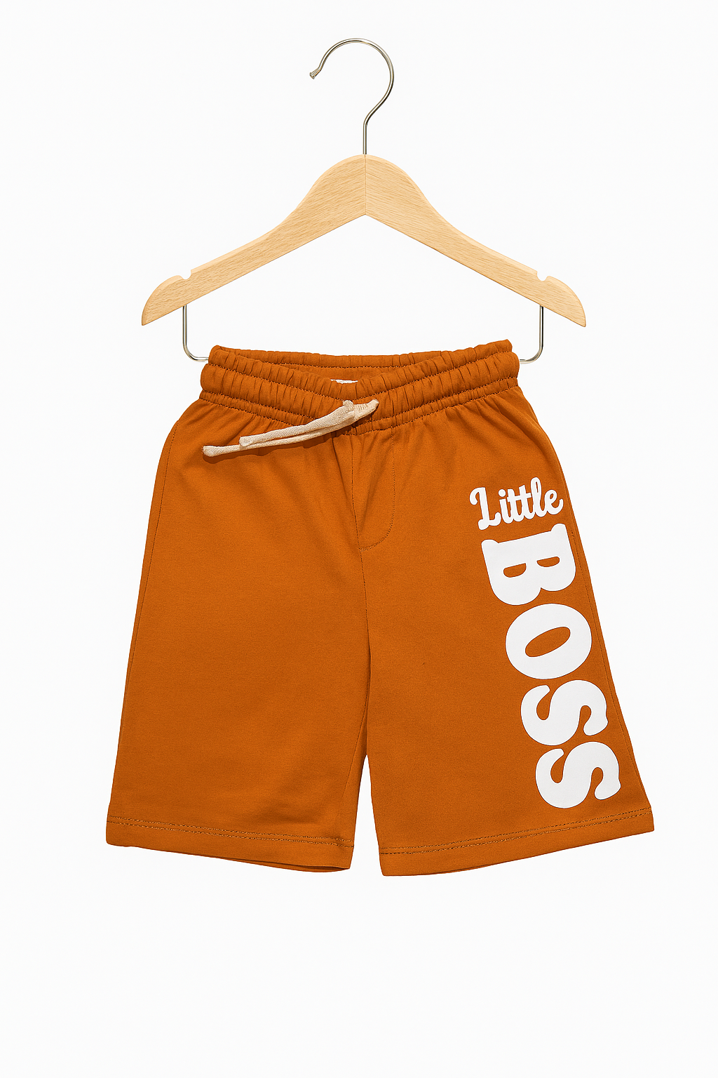 Little Boss Kids Summer T-Shirt & Shorts Set – Bold in Burnt Orange