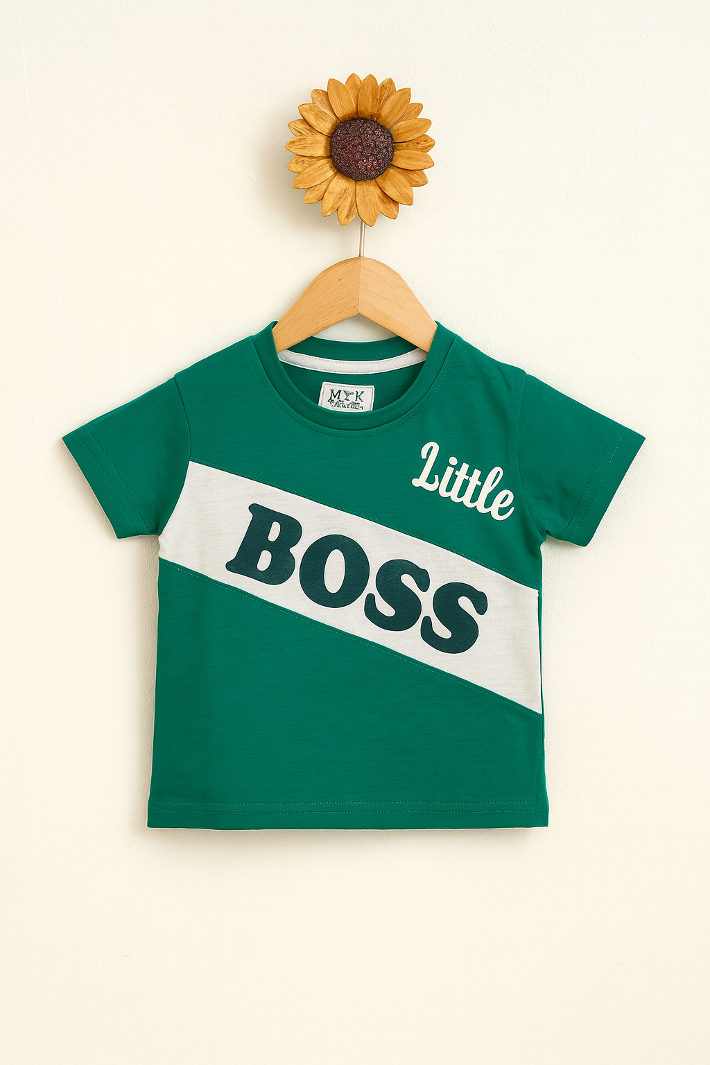 Little Boss Kids Summer T-Shirt & Shorts Set – Bold in Burnt Green