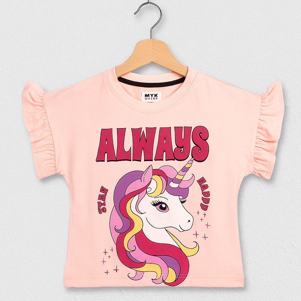 Always Happy Unicorn Girls Summer Set – Pink & Magenta