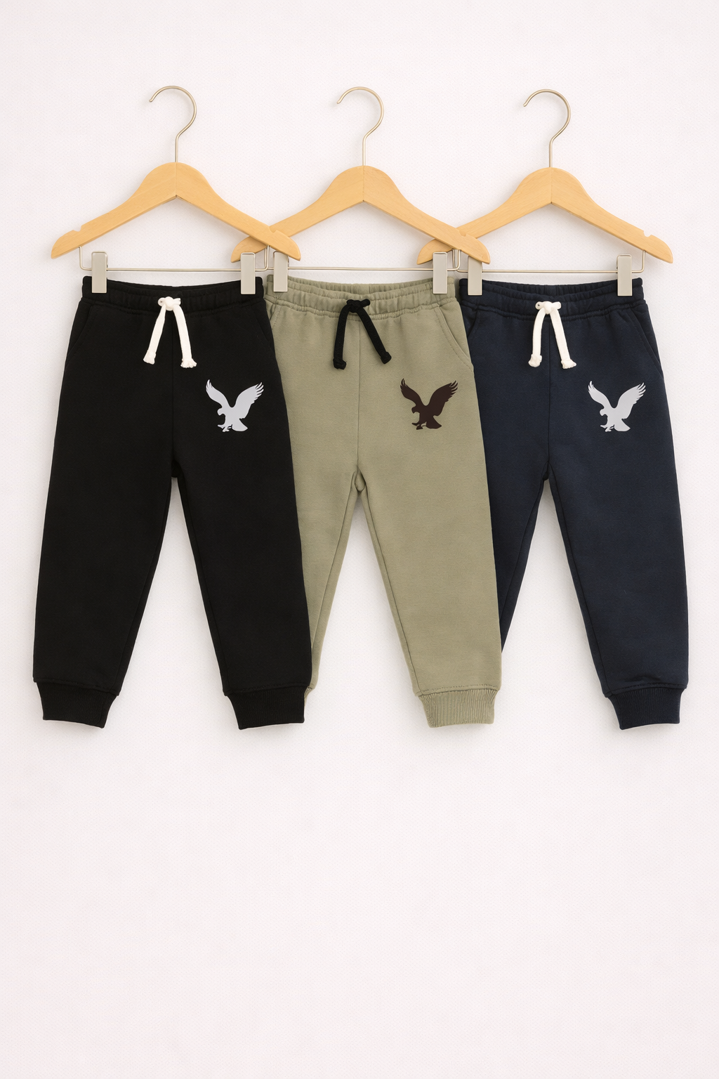 Set of 3 Joggers (Black, Olive & Navy) – EG