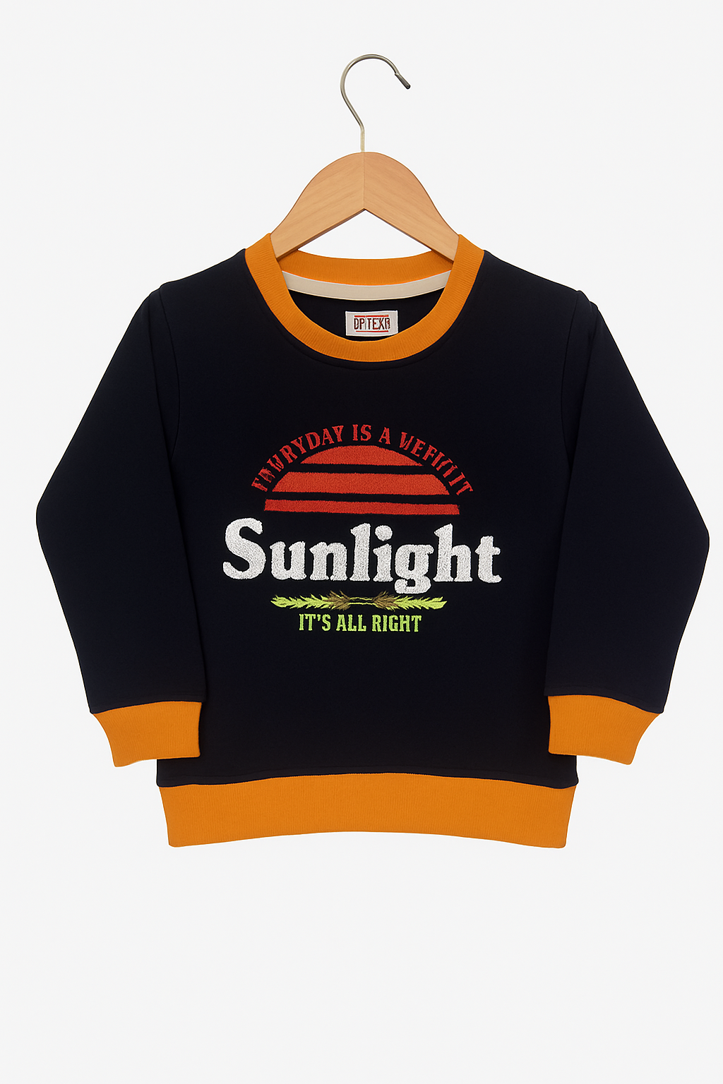 Navy Blue Sunlight Sweat Shirt For Kids