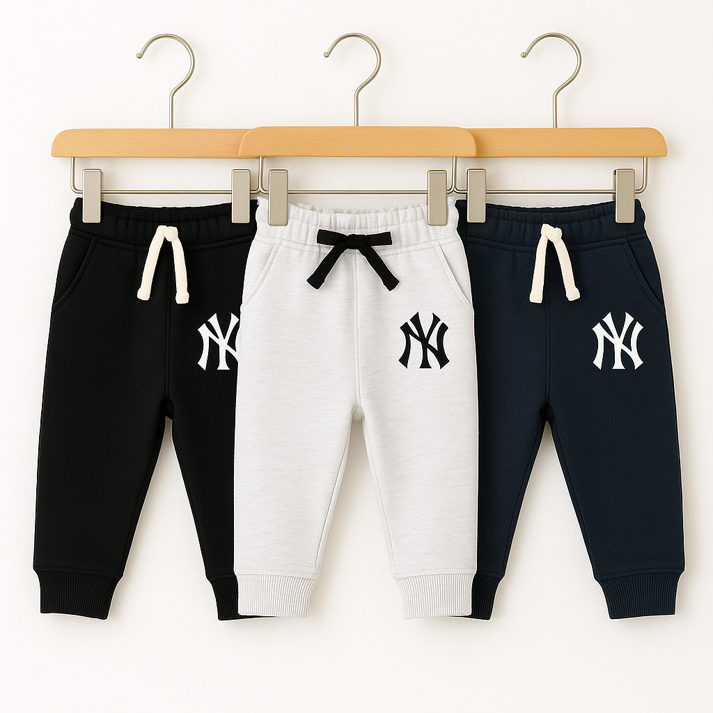 Set of 3 Joggers (Black, Navy & White) – NY
