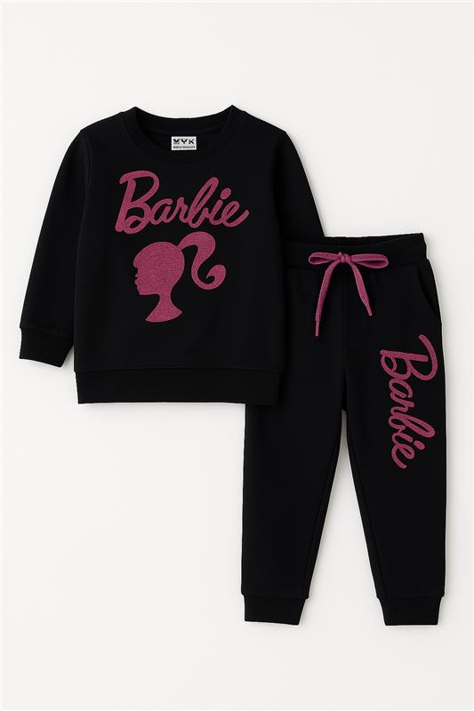 Baby Girl Barbie  Sweatshirt With Trouser Long Sleeve Outfits Set