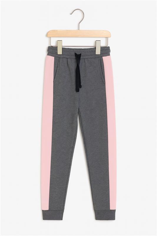 Toddler Girls Butterfly Letter Graphic Black , Pink & Grey Color Sweatshirt With Panel Trouser