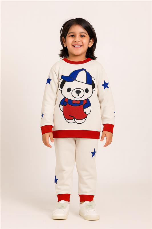 Kids Sweatshirt Bear Print  Premium Quality Casual Long Sleeve
