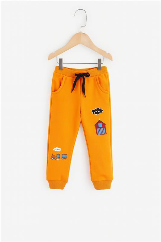 Orange Trousers Cartoon Sports Toddler Kids Casual Premium Quality