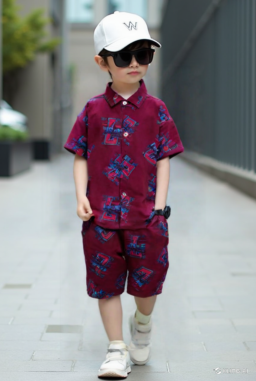 Sporty Maroon Summer Linen Co-Ord Set