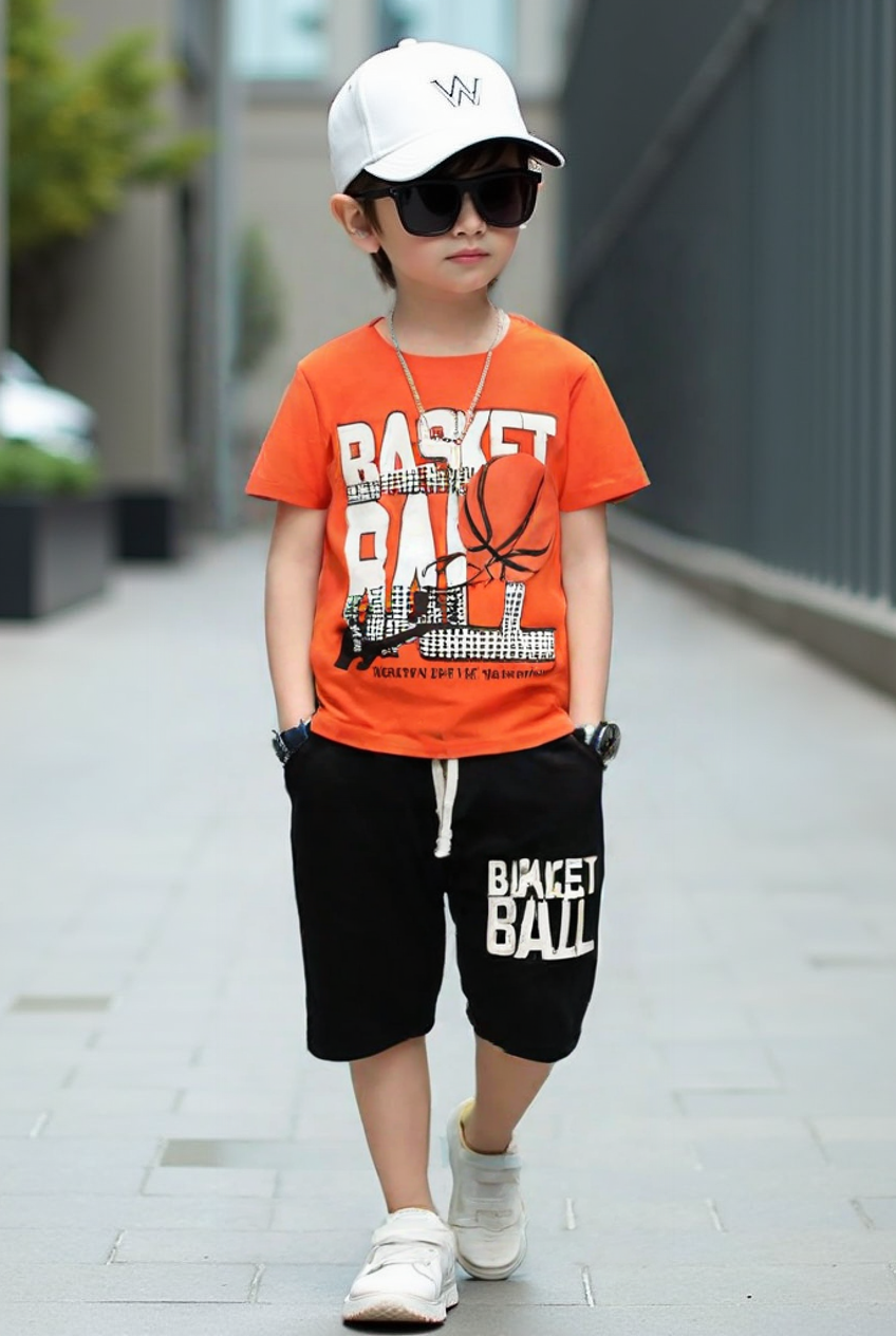 Basketball Champ" Boys' Summer Sports Co-Ord Set