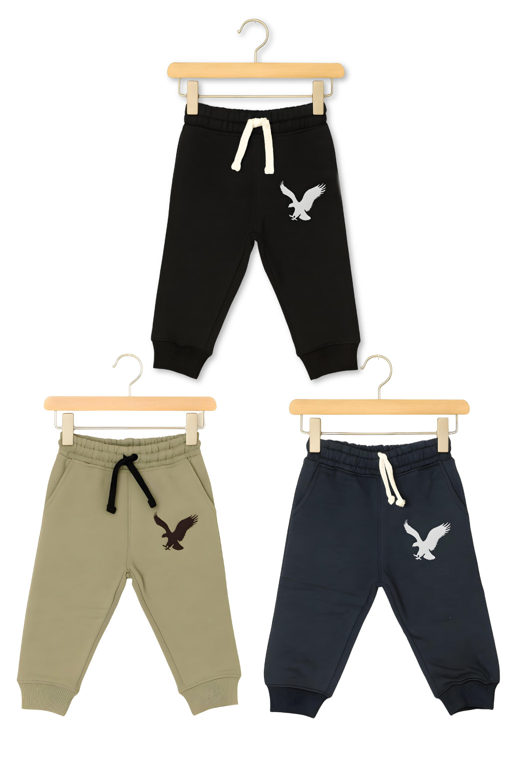Set of 3 Joggers (Black, Olive & Navy) – EG