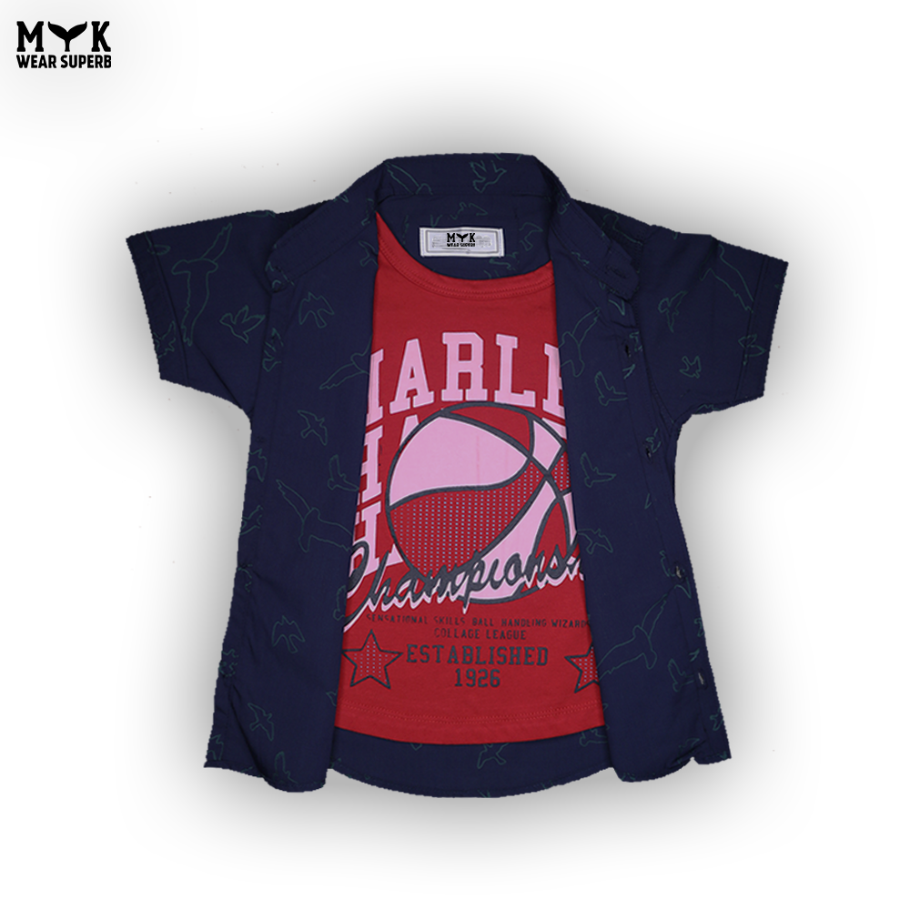Boys' Harlem Basketball Graphic Tee with Open Shirt