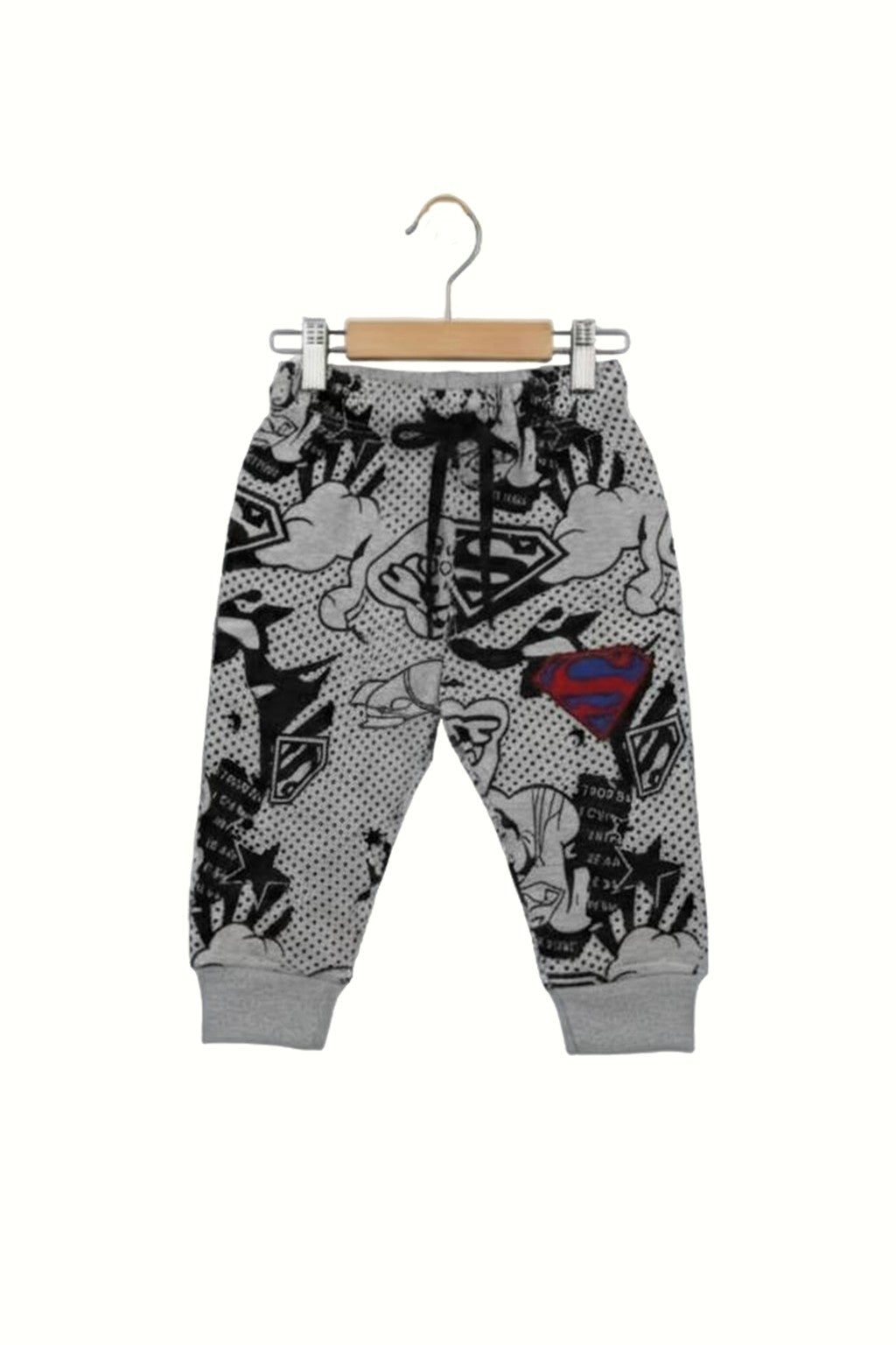 Kids Grey Superman Printed Sweatshirt and Jogger Set