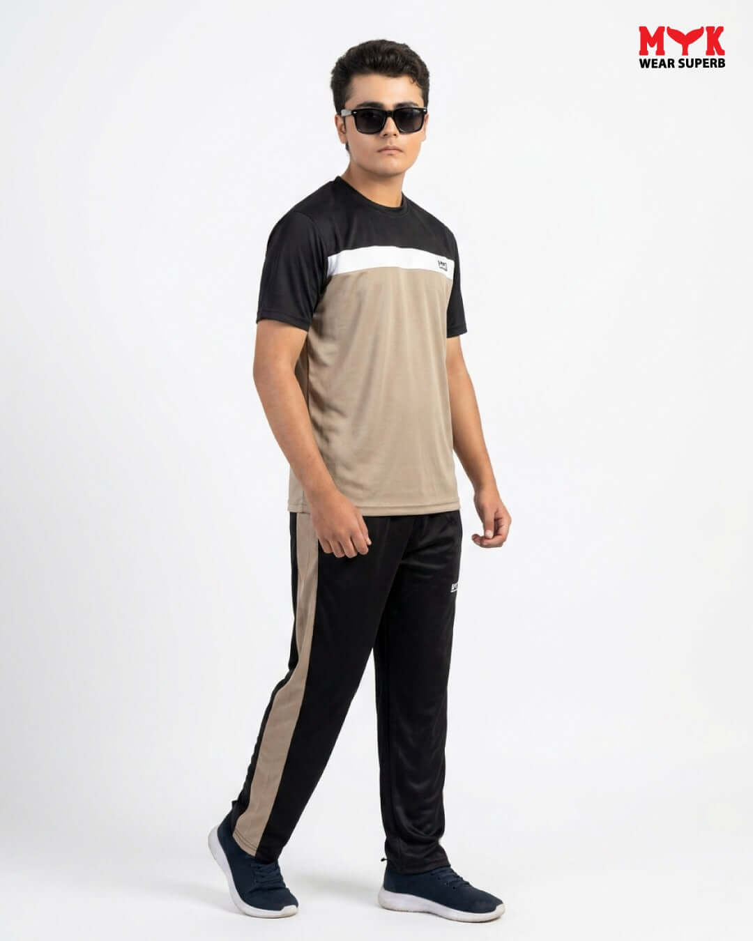  Black & Beige MYK Tracksuit