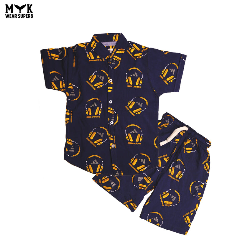 Boys Summer Co-ord Set in Navy Blue