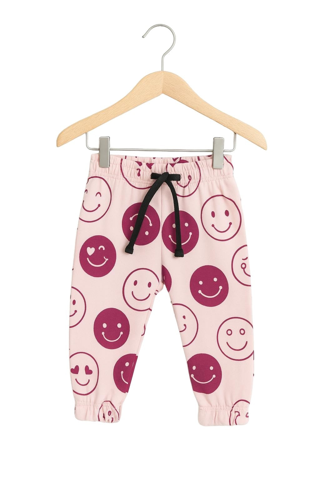 Pink Smiley Face Kids Tracksuit Fun Playful Set